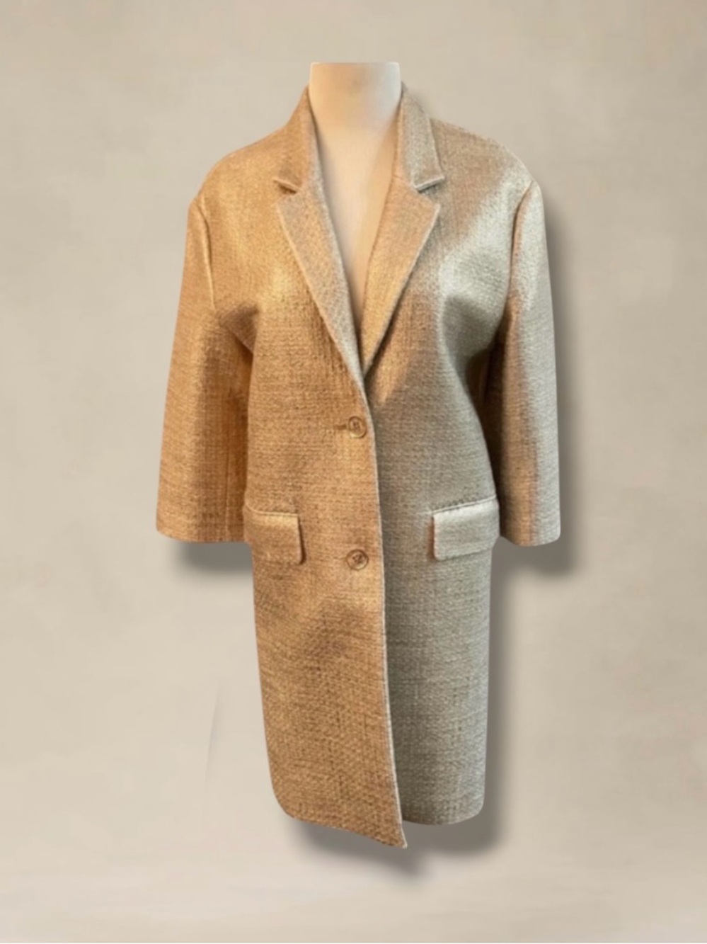 New! MICHAEL MICHAEL KORS DROP SHOULDER GOLD COAT SIZE SMALL